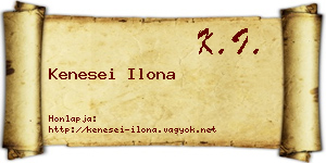 Kenesei Ilona névjegykártya
